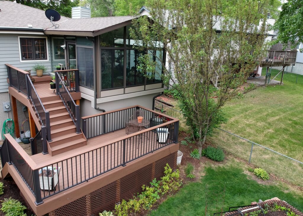 Remodeled home with sunroom and composite deck